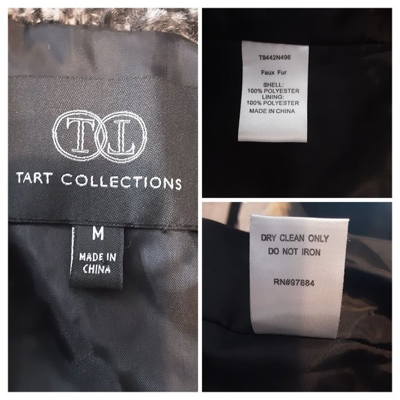 Tart Collection Open Faux Fur Vest Women Size Medium Lined Super Soft - Picture 10 of 10